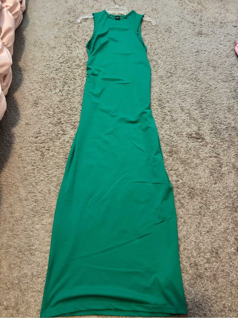 SHEIN Sleeveless Emerald Green Maxi Dress